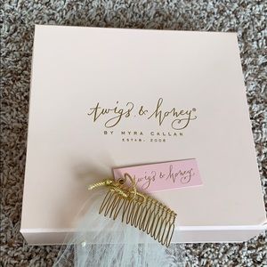 Twigs & Honey Tulle and Pearl Veil